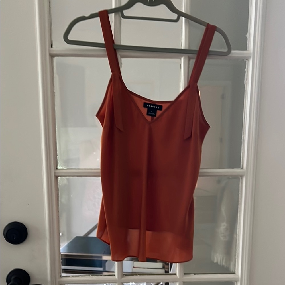 Trouve Orange Sleeveless Fitted Camisole